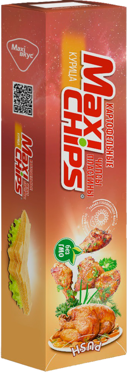 Чипсы «Maxi Chips» со вкусом курицы, 100 г – купить по приятной цене с ...
