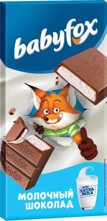 Шоколад «Babyfox» с молочной начинкой, 90 г – купить по приятной цене с ...