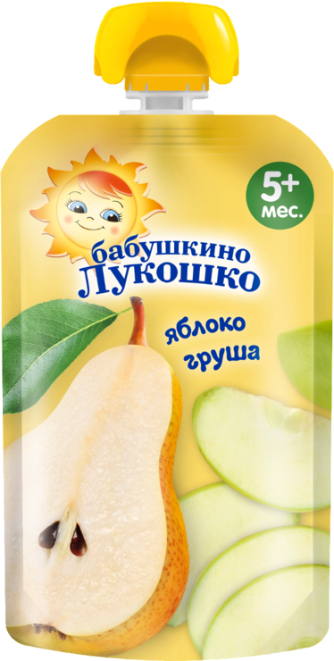 Пюре «Бабушкино Лукошко» Яблоко-Груша, 90 г – купить по приятной цене с ...