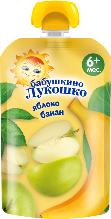 Пюре «Бабушкино Лукошко» Яблоко-банан, 90 г – купить по приятной цене с ...