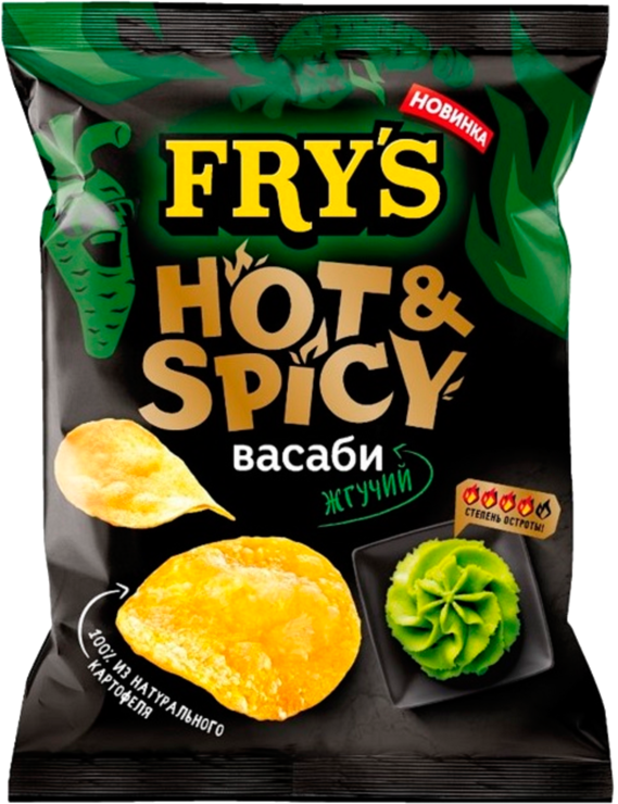 Чипсы «FRY's» Жгучий васаби, 70 г – купить по приятной цене с доставкой ...