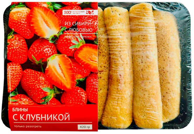 Блины «Алекон» Premium «С клубникой», 420 г – купить по приятной цене с ...