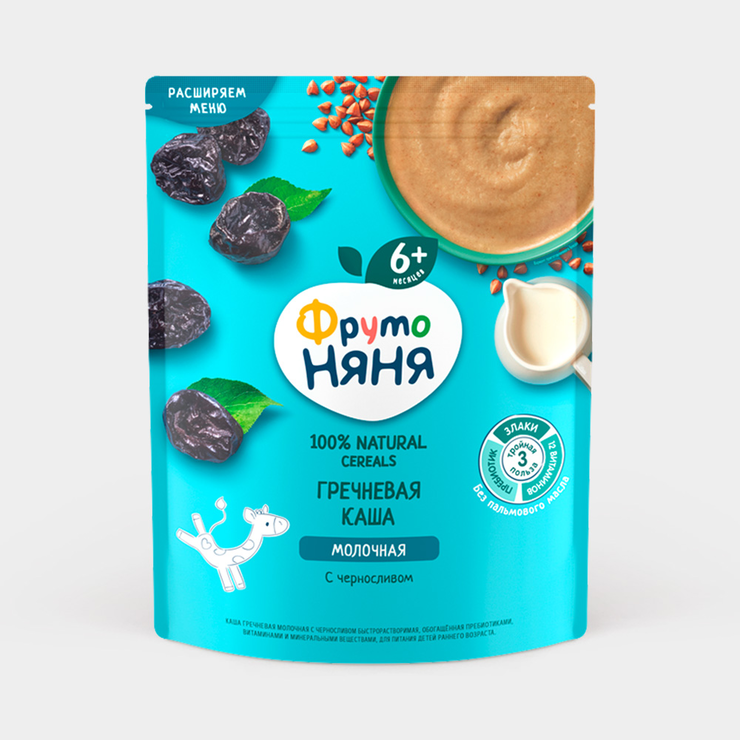 Каша гречневая «ФрутоНяня» с черносливом, 200 г – купить по приятной ...