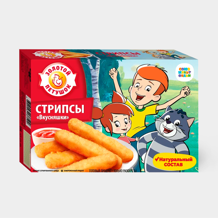 Стрипсы «Золотой петушок» «Вкусняшки» Простоквашино, 300 г – купить по ...
