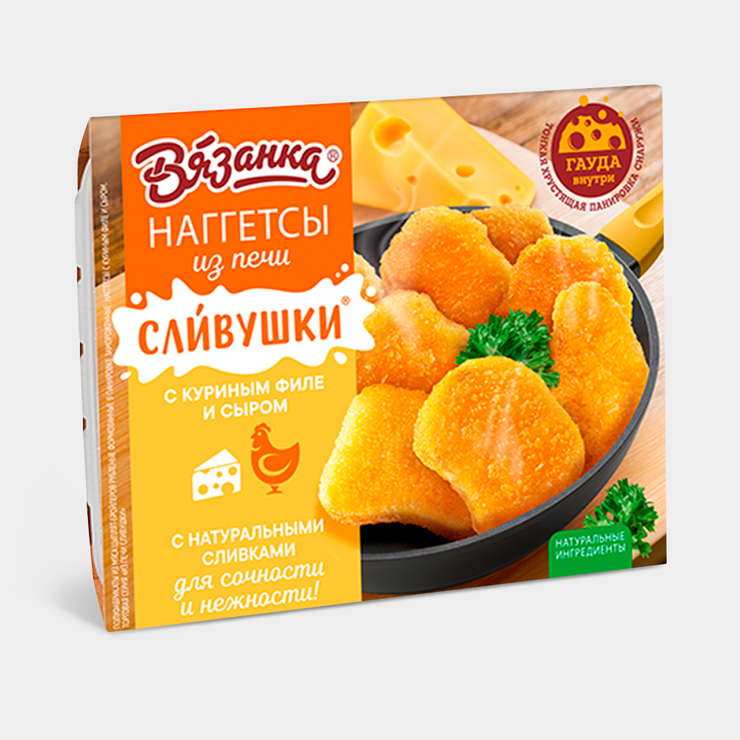 Наггетсы «Вязанка» Сливушки с куриным филе и сыром, 250 г – купить по ...