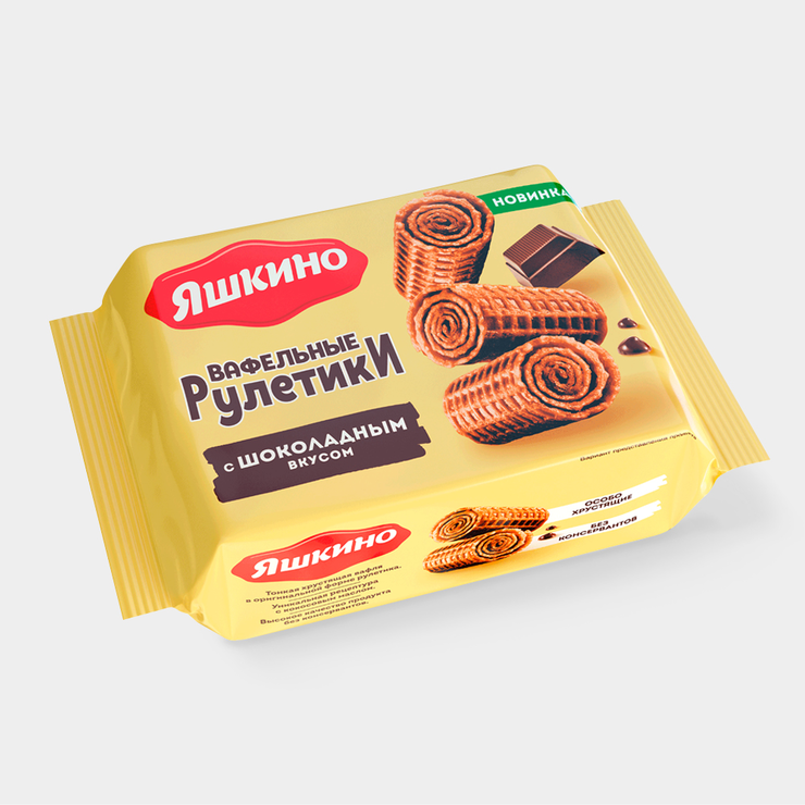 Вафельные рулетики «Яшкино» с шоколадным вкусом, 160 г – купить по ...