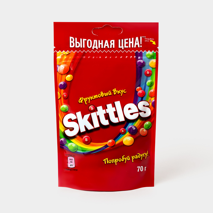 Драже «Skittles» Фрукты, 38 г – купить по приятной цене с доставкой на ...