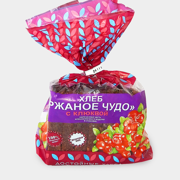 Хлеб «Ржаное Чудо» с клюквой, 300 г – купить по приятной цене с ...