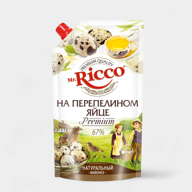 Майонез 67% «Mr.Ricco» Organic на перепелином яйце, 400 мл – купить по ...