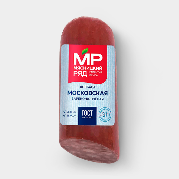 Колбаса «Мясницкий ряд» Московская, варено-копченая, 250 г – купить по ...