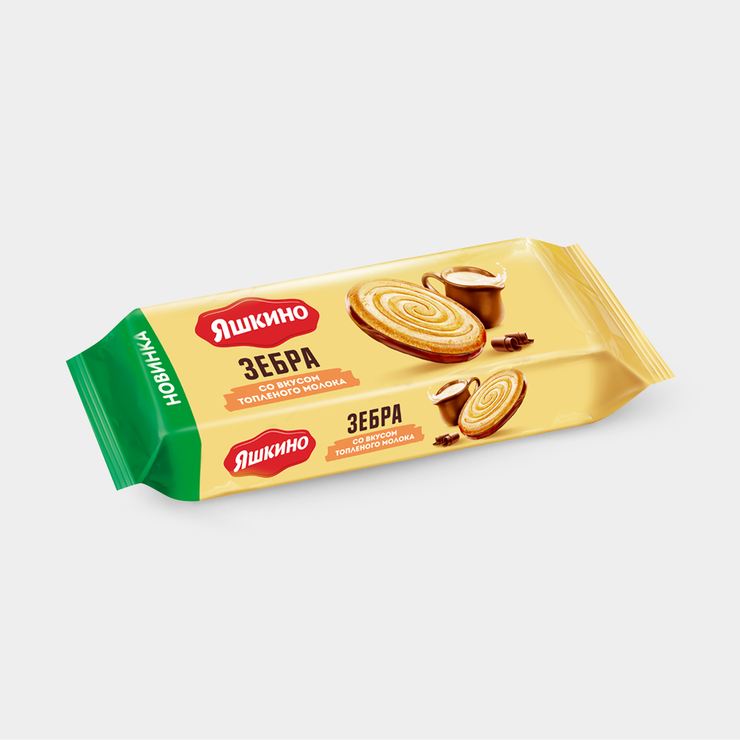 Печенье «Яшкино» «Зебра» со вкусом топлёного молока, 180 г – купить по ...