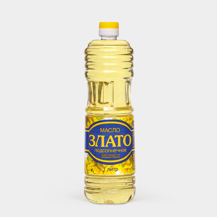 Масло подсолнечное «Злато» рафинированное дезодорированное, 1 л ...