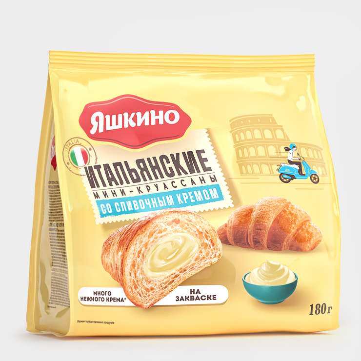 Мини-круассаны «Яшкино» со сливочным кремом, 180 г – купить по приятной ...