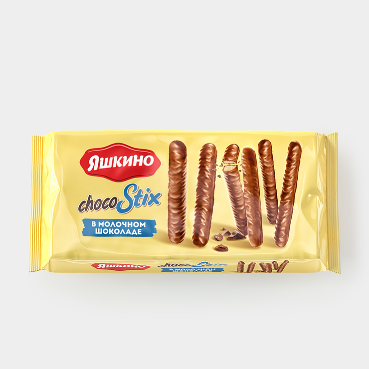 Печенье «Яшкино» Choco Stix в молочном шоколаде, 130 г – купить по ...