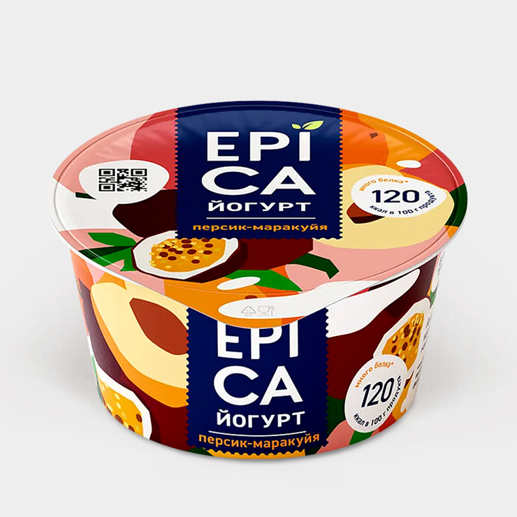 Йогурт5%«Epica»Персик-маракуйя,130г
