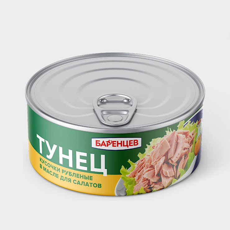 Тунецполосатый«Баренцев»филеизмельченное(длясалатов),140г