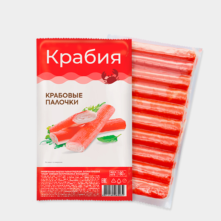 Крабовые палочки «Крабия», 180 г – купить по приятной цене с доставкой ...