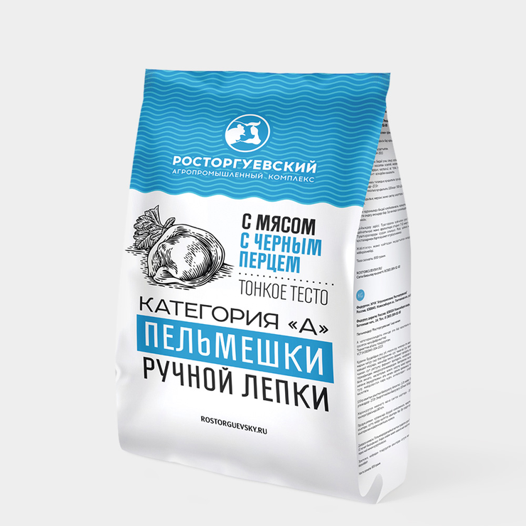 Пельмени«Росторгуевский»счернымперцем,800г