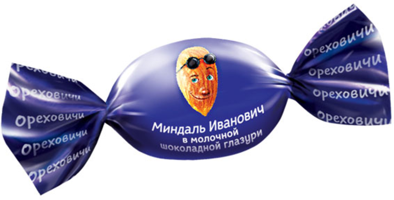 Конфеты «Ореховичи» Миндаль Иванович в молочной шоколадной глазури