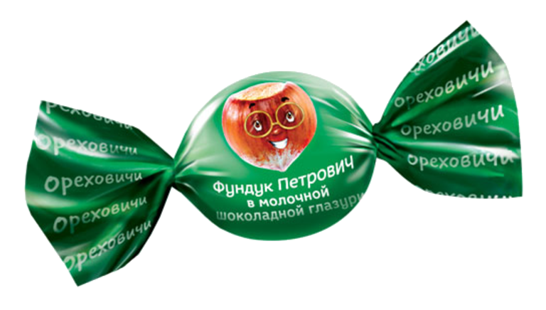 Конфеты «Ореховичи» Фундук Петрович в молочной шоколадной глазури