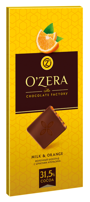 Шоколад молочный «O'Zera» Milk & Orange, 100 г