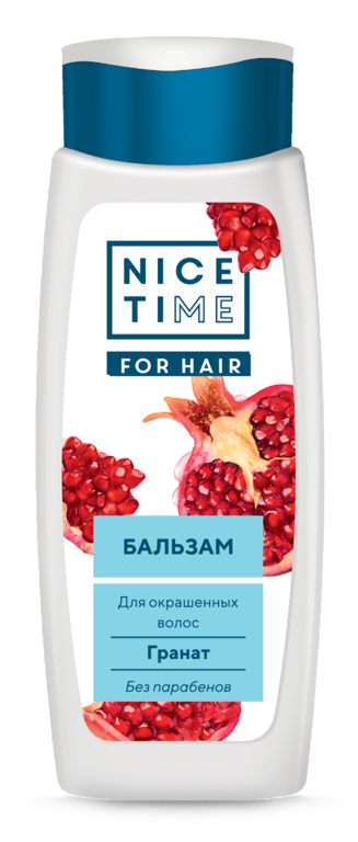 Бальзам «Nice Time» Гранат для окрашенных волос, 400 мл