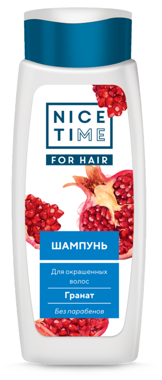 Шампунь «Nice Time» Гранат для окрашенных волос, 400 мл