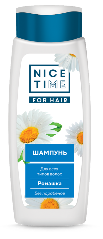 Шампунь «Nice Time» Ромашка для всех типов волос, 400 мл