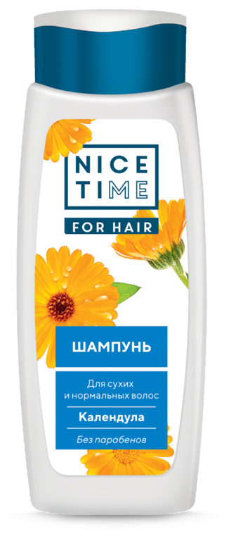 Шампунь «Nice Time» Календула для сухих и нормальных волос, 400 мл