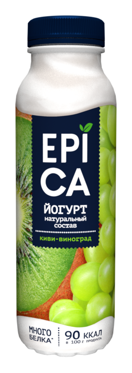 Йогурт 2.5% «Epica» киви-виноград, 290 г