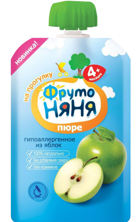 Пюре «ФрутоНяня» Яблочное, натуральное, 90 г
