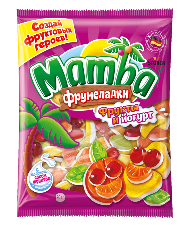 Жевательный мармелад «Mamba» «Фрумеладки» Фрукты и йогурт, 140 г
