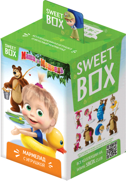 Мармелад жевательный «Sweet box» с игрушкой «Маша и медведь», 10 г