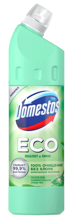 Универсальный чистящий гель «Domestos» ECO с натуральными компонентами Эвкалипт и Лимон, 750 мл