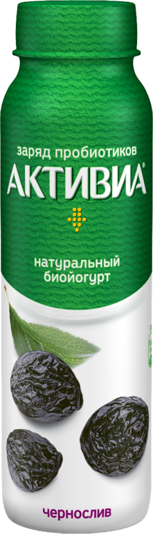 Йогурт питьевой 2% «Активиа» с черносливом, 260 г