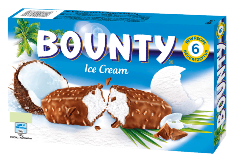 Мороженое «Bounty» 6 батончиков, 234,6 г