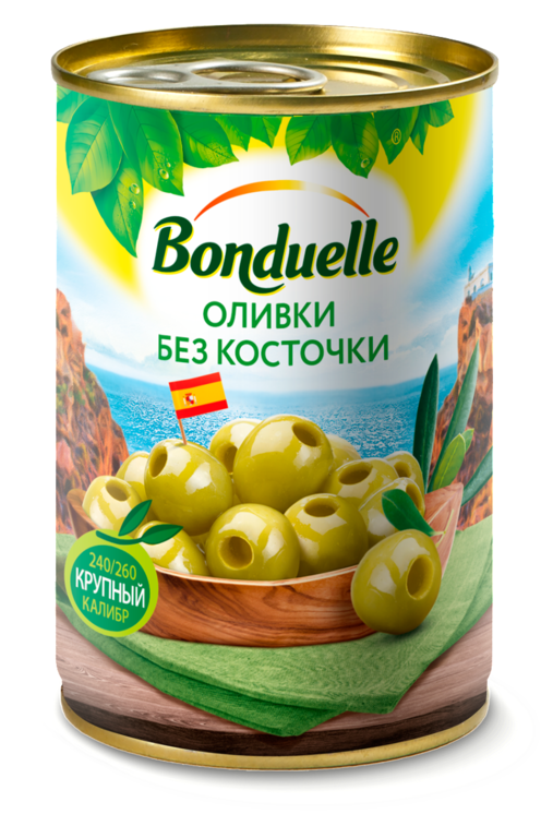 Оливки «Bonduelle» без косточки, 314 мл