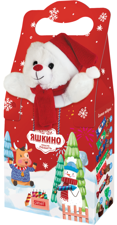 Новогодний подарок «Яшкино» «Сумочка с медведем», 255 г