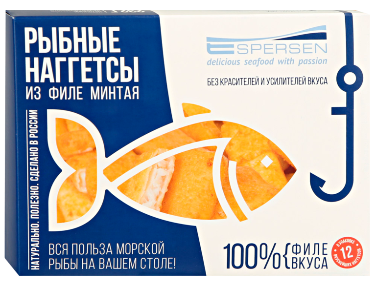 Рыбные наггетсы «Espersen» из филе минтая в кляре, 232 г
