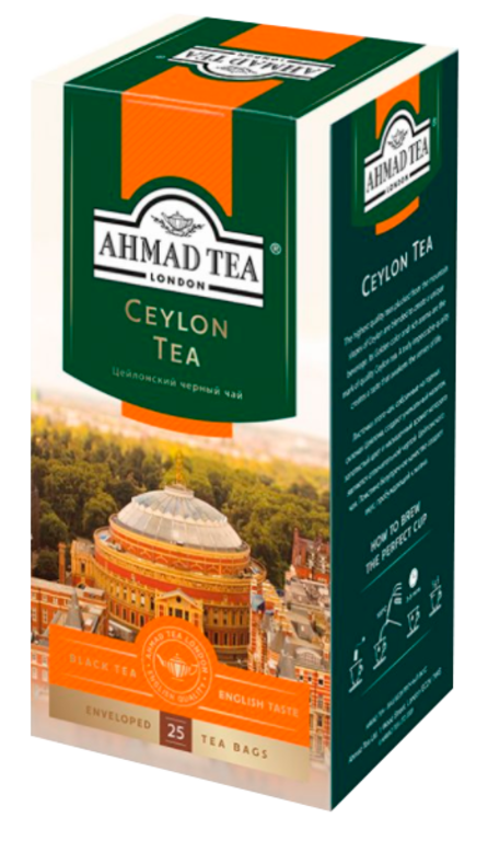 Черный чай «Ahmad Tea» Цейлонский, 25 пакетиков