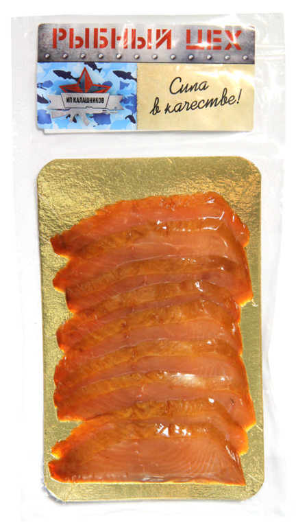 Кета «Рыбный цех» филе-ломтики холодного копчения, 120 г