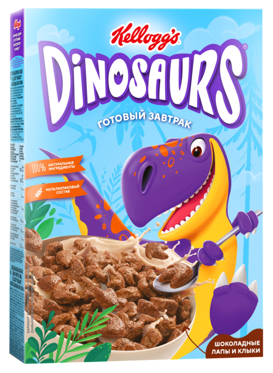 Готовый завтрак «Dinosaurs» Шоколадные лапы и клыки, 220 г
