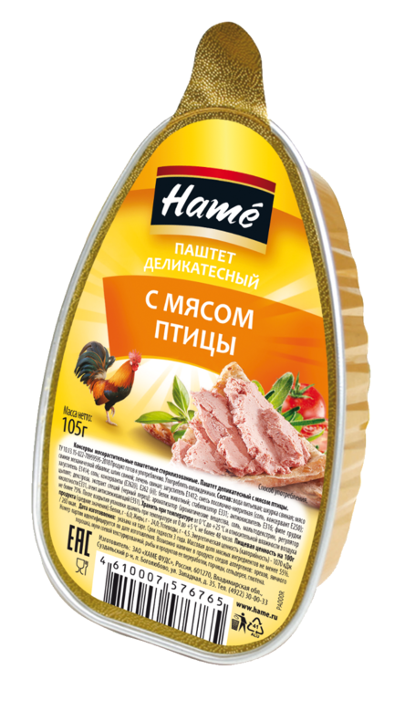 Паштет «Hame» деликатесный с мясом птицы, 105 г