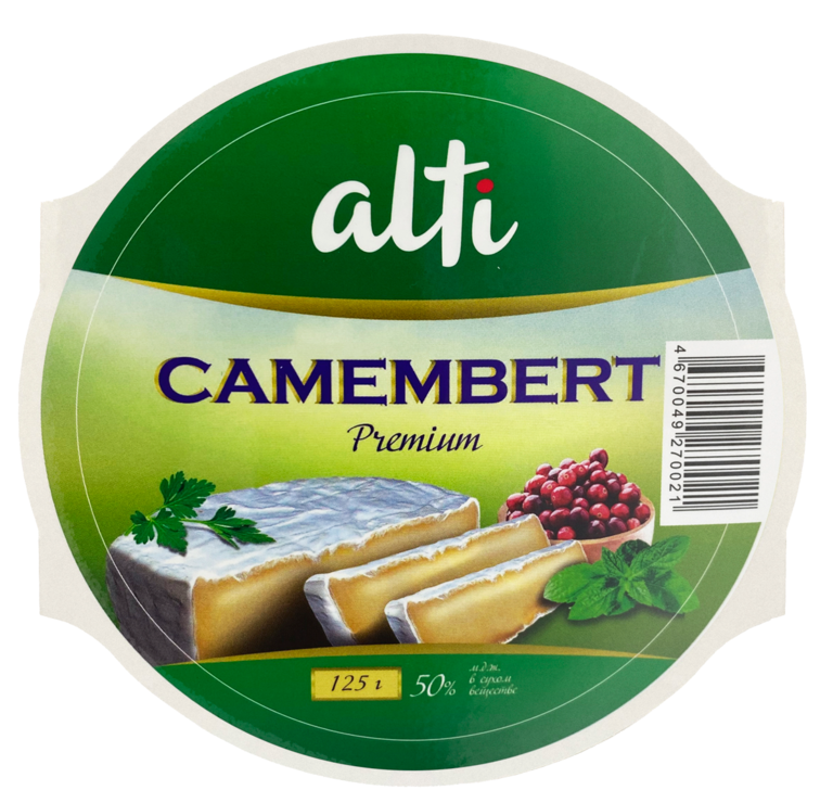 Сыр 50% «Alti» Камамбер пастеризованный, с белой плесенью, 125 г
