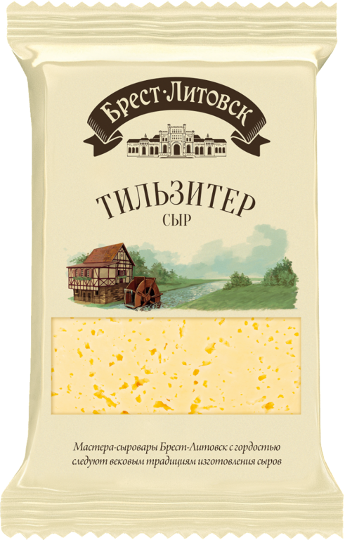 Сыр 45% «Брест-Литовск» Тильзитер, 200 г