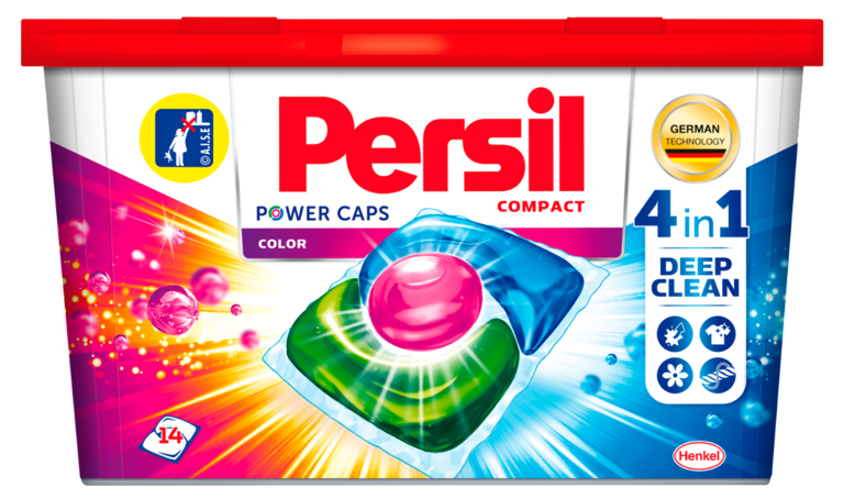 Жидкие капсулы для стирки «Persil» Power caps color, 14 шт