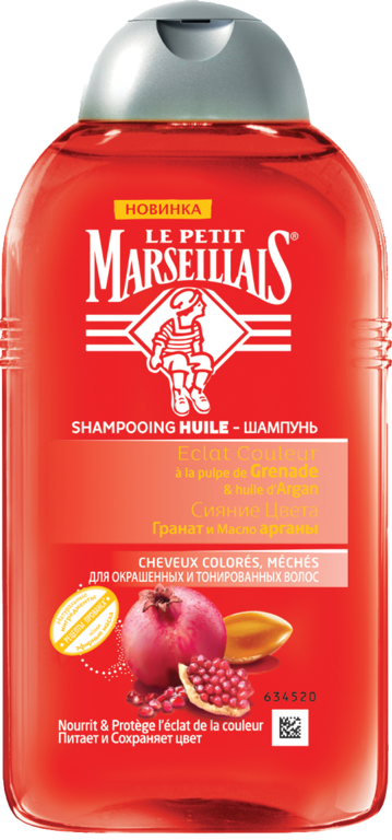 Шампунь «Le Petit Marseillais» для окрашенных волос, «Гранат и масло арганы», 250 мл