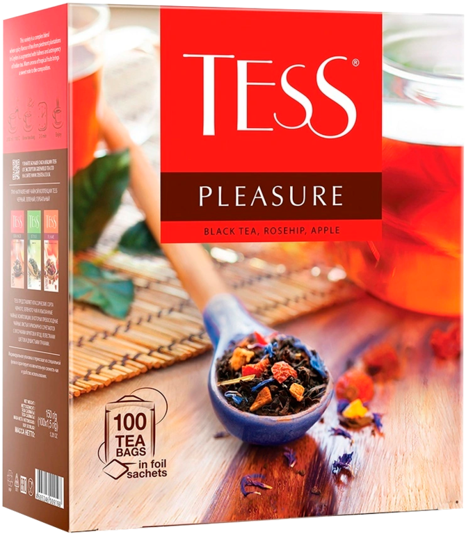 Чай черный «Tess» Pleasure, 100 пакетиков