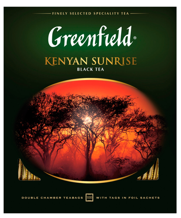 Чай черный «Greenfield» Kenyan Sunrise, 100 пакетиков