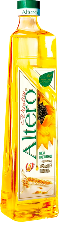 Масло подсолнечное «Altero» Vitality с добавлением оливкового масла и масла зародышей пшеницы, 810 мл
